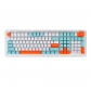 Salmon 104+9 PBT Doubleshot Opaque Keycaps Set OEM Profile for Mechanical Gaming Keyboard ANSI ISO Layout 61/87/104/108